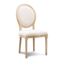 Linon Amzn0345 Avalon Linen Oval Back (Set Of 2) 2 Pack Chairs, Natural