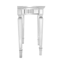 Sei Furniture Glenview Mirrored Matte Silver Trim Console Table, 16 In X 45 In X 30 In (D X W X H)