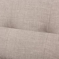 Baxton Studio Bianca Fabric Sofa In Light Gray And Walnut Brown