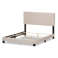 Baxton Studio Cassandra Modern And Contemporary Light Beige Fabric Upholstered Full Size Bed
