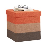 Relaxdays Padded Storage Ottoma, 38 X 38 X 38 Cm