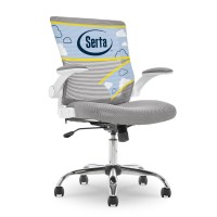 Serta Creativity Ergonomic Mesh Office Computer Desk Chair, Adjustable Armrest With Mid-Back Lumbar Support, Gray