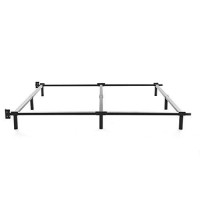 Noah Megatron Queen Size Metal Bed Frame-7 Inch Heavy Duty Bedframe, 9-Leg Support For Box Spring & Mattress Foundation, 3000Lbs, Black