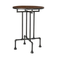 Christopher Knight Home Westleigh Industrial Faux Wood Bar Table, Dark Brown Black