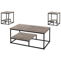 Monarch Specialties Table Set One Size Dark Taupe