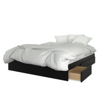 Nexera 3-Drawer Queen Size Storage Bed Black
