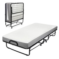 Milliard Diplomat Folding Bed - Cot Size - With Luxurious Memory Foam Mattress And A Super Strong Sturdy Frame - 75A X 31