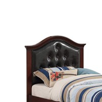 Benjara Cherub Twin Size Bed With Trundle, Black/Cherry Brown