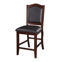 Benzara Wooden Armless, Espresso Brown & Black, Set Of 2 High Chair