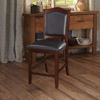 Benzara Wooden Armless, Espresso Brown & Black, Set Of 2 High Chair