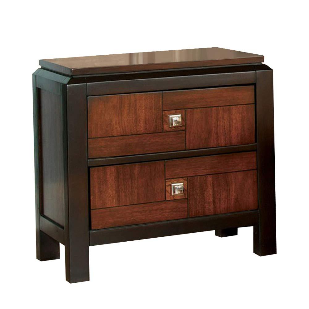 Benjara Benzara Patra Transitional Nightstand Brown