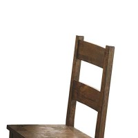 Benjara Benzara Wooden Armless Dining Chair, Set Of Two, Brown,