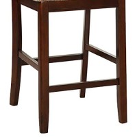 Benjara Benzara Wooden Counter Height Chair, Brown And Cream,