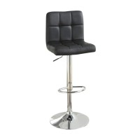 Benjara Armless Chair Style Bar Stool With Gas Lift (Set Of 2) Blacksilver