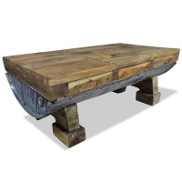 Vidaxl Coffee Table Solid Reclaimed Wood 35.4X19.7X13.8