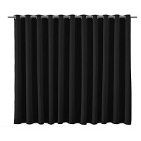 Room Divider Curtains Black Privacy Drape Room Partition For Living Room/ Home Theatre/ Conference Room Extra Wide Blackout Curtains Multiuse Backdrop Curtain, 15Ft Wide X 8Ft Tall, 1 Panel