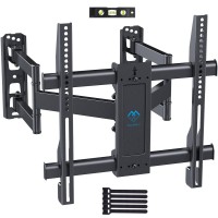 Corner Tv Wall Mount Bracket Tilts, Swivels, Extends, Full Motion Articulating Tv Mount For 26-55 Inch Led, Lcd Flat Curved Screen Tvs, Holds Up To 99 Lbs, Vesa 400X400, Heavy Duty Tv Bracket Pscmf1