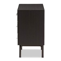 Baxton Studio Auburn 6 Drawer Double Dresser In Dark Brown