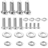 Hantof Tv Mount Hardware Kit,Universal Vesa Tv Mount Screws For Tv And Monitor Mounts Bracket Fixing 24Pcs M4 M6 M8 Stainless Steel Screws Washers