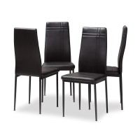 Baxton Studio Auxerre Dining Chairs, Black