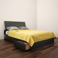 Nexera Full Size Storage Bed With Headboard 400969, Black Black