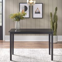 Target Marketing Systems Shaker Dining Table, Black