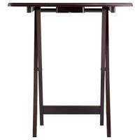 Winsome Wood Dylan Snack Table Espresso, 23.6W X 15.75D X 25.5H