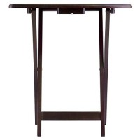 Winsome Wood Dylan Snack Table Espresso, 23.6W X 15.75D X 25.5H