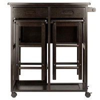 Winsome Suzanne 3-Pc Set Space Saver Kitchen, Coffee Finish, 29.61X29.13X32.76