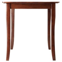 Winsome Inglewood 5-Pc Set Table W/ 4 Key Hole Back Chairs Dining, Walnut