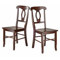 Winsome Inglewood 5-Pc Set Table W/ 4 Key Hole Back Chairs Dining, Walnut