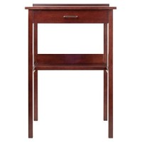 Winsome Ronald High Desk, Walnut, 27.95X21.73X41.89