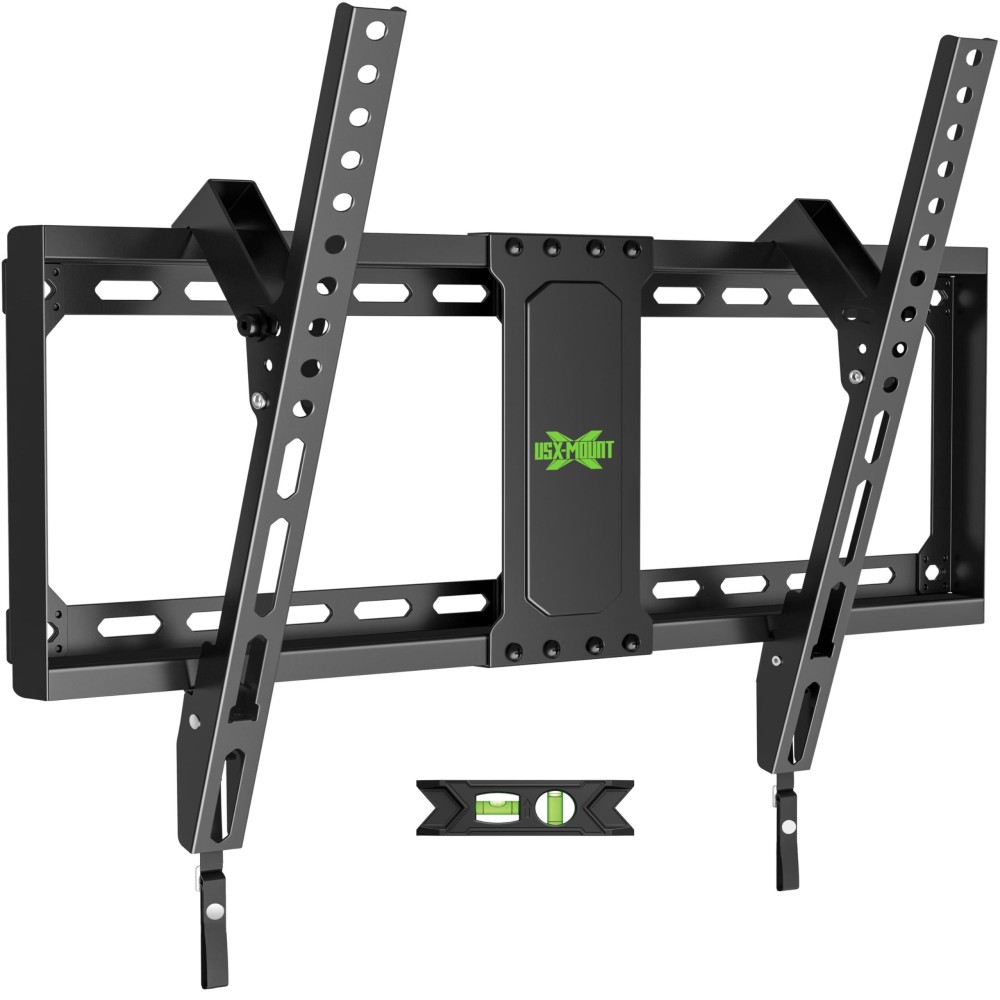 Usx Mount Ul Listed Tv Wall Mount Tilting Brackets For Most 37-90 Flat Curved Screen Tvs With Max Vesa 600X400Mm, Weight Capacity 132Lbs, Low Profile Space Saving For 16, 24 Stud