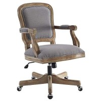 Maybell Office Chair In Rustic Brown And Light Gray