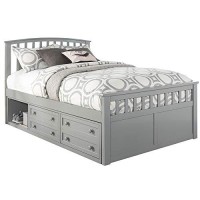 Hillsdale Furniture Hillsdale Bed With Two Storage Units Full Grey