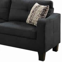 Benjara Benzara Polyfiber Sofa With Loveseat And Cushions, Gray,
