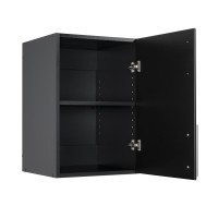 Prepac Elite Storage Cabinet, 16 Stackable Wall, Black