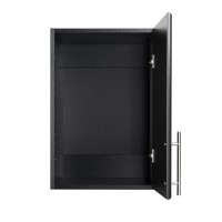 Prepac Elite Storage Cabinet, 16 Stackable Wall, Black