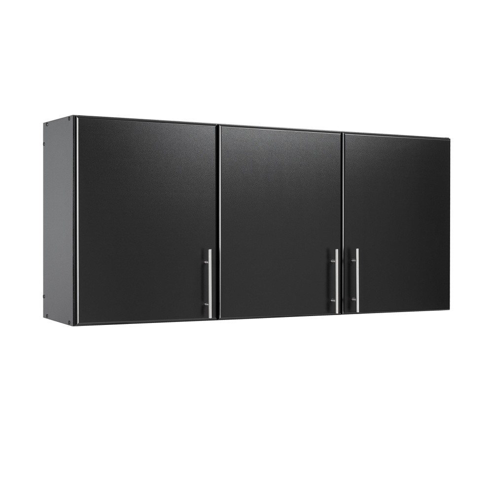 Prepac Elite 3 Door Wall Mounted Storage Cabinet, 54 W X 24 H X 12 D, Black