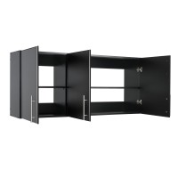 Prepac Elite 3 Door Wall Mounted Storage Cabinet, 54 W X 24 H X 12 D, Black