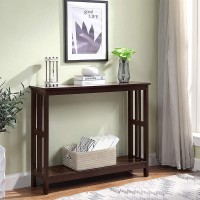 Convenience Concepts Mission Console Table With Shelf, Espresso