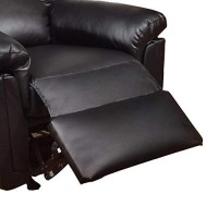 Benjara Leatherette Recliner, Black