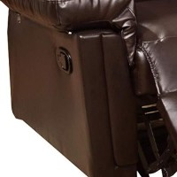 Benjara , Brown Bonded Leather Recliner