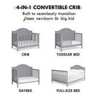 Carter'S By Davinci Nolan 4-In-1 Convertible Crib In Grey, Greenguard Gold Certified, 1 Count (Pack Of 1)