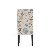 Christopher Knight Home Pertica Fabric Dining Chairs, 2-Pcs Set, Polyester White And Blue Floral
