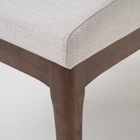 Christopher Knight Home Kwame Fabric / Walnut Finish Dining Chairs, 2-Pcs Set, Light Beige