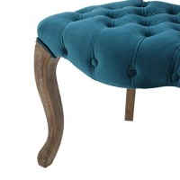 Christopher Knight Home Bates Tufted Velvet Fabric Dining Chairs, 2-Pcs Set, Dark Teal