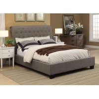 Modus Furniture Solid-Wood Tufted Bed, California King, Royal - Dolphin Linen