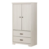 South Shore Versa 2-Door Armoire With Drawers, Winter Oak