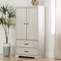 South Shore Versa 2-Door Armoire With Drawers, Winter Oak